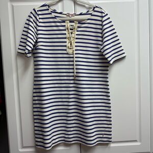 Juicy Couture Striped Lace-Up Dress